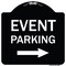 Signmission Event Parking W/ Left Right Arrow Heavy-Gauge Aluminum Architectural Sign, 18" x 18", BW-1818-24062 A-DES-BW-1818-24062 - alternate 1